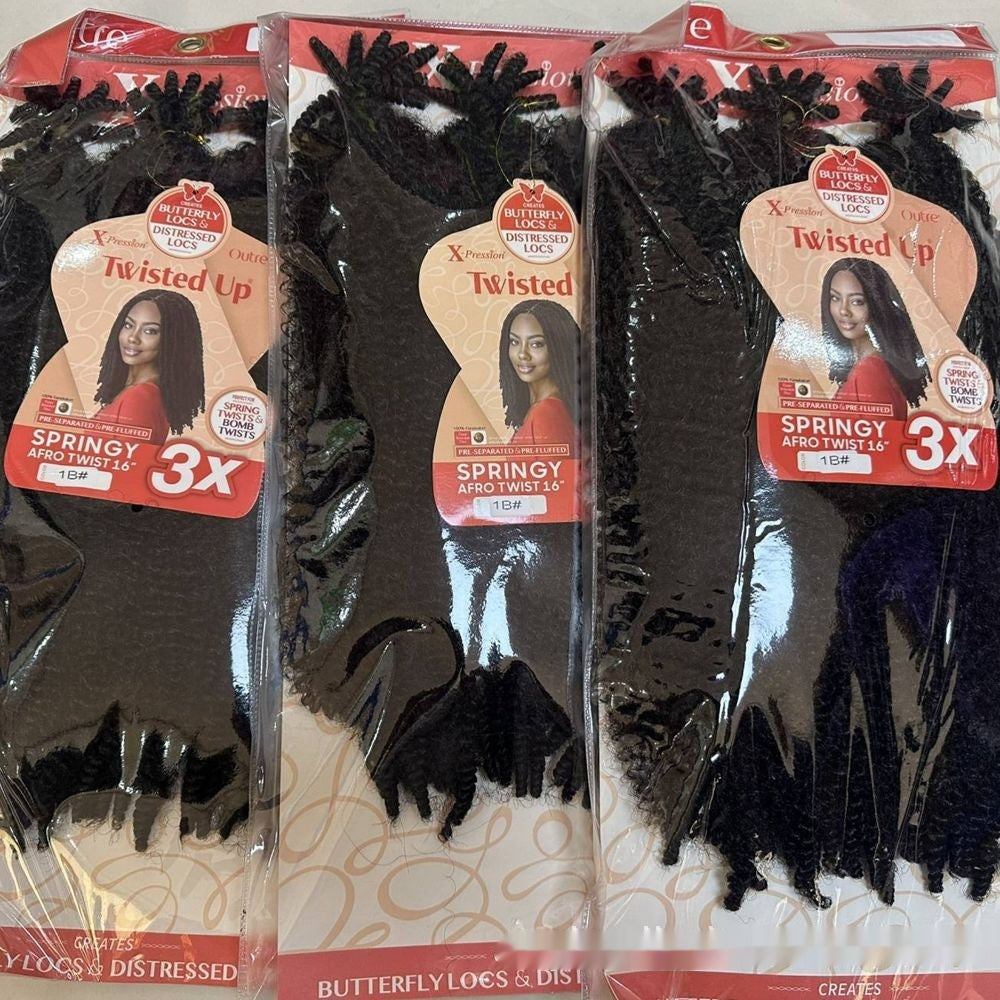 Cabelo para Tranças Afro Curly Marley 40cm - Pack 3x