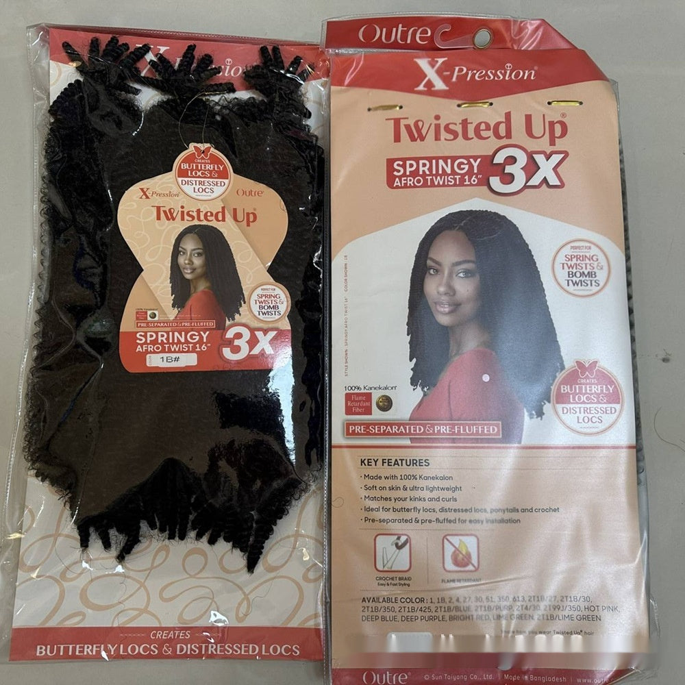 Cabelo para Tranças Afro Curly Marley 40cm - Pack 3x